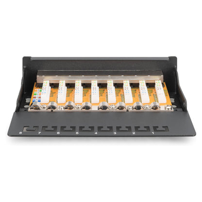 DIGITUS Patchpanel 1HE 8-Port Cat6 geschirmt schwarz