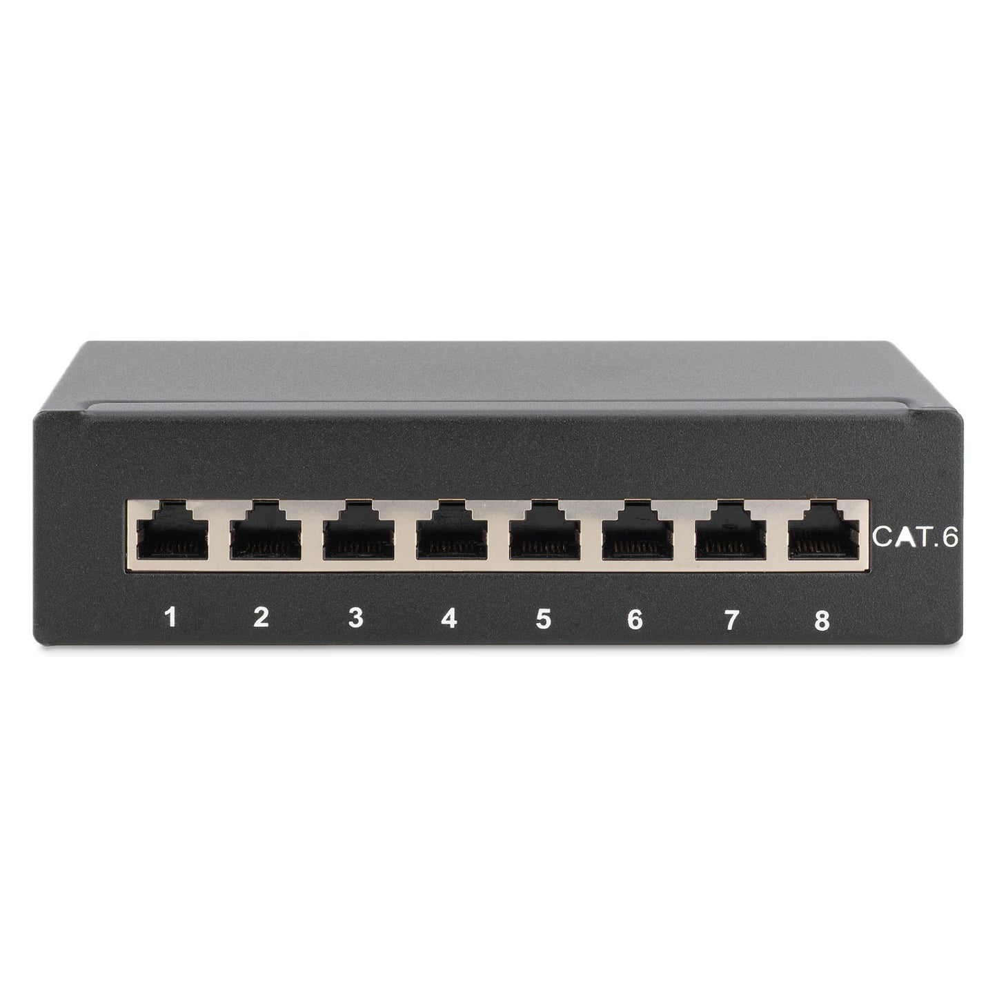 DIGITUS Patchpanel 1HE 8-Port Cat6 geschirmt schwarz