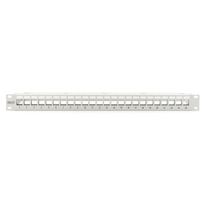 DIGITUS Patchpanel 1HE 24-Port Modular Patchpanel grau