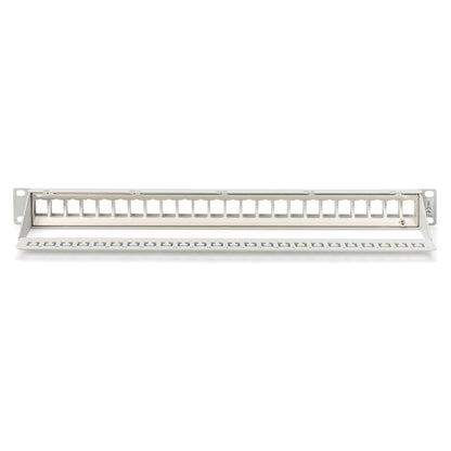 DIGITUS Patchpanel 1HE 24-Port Modular Patchpanel grau