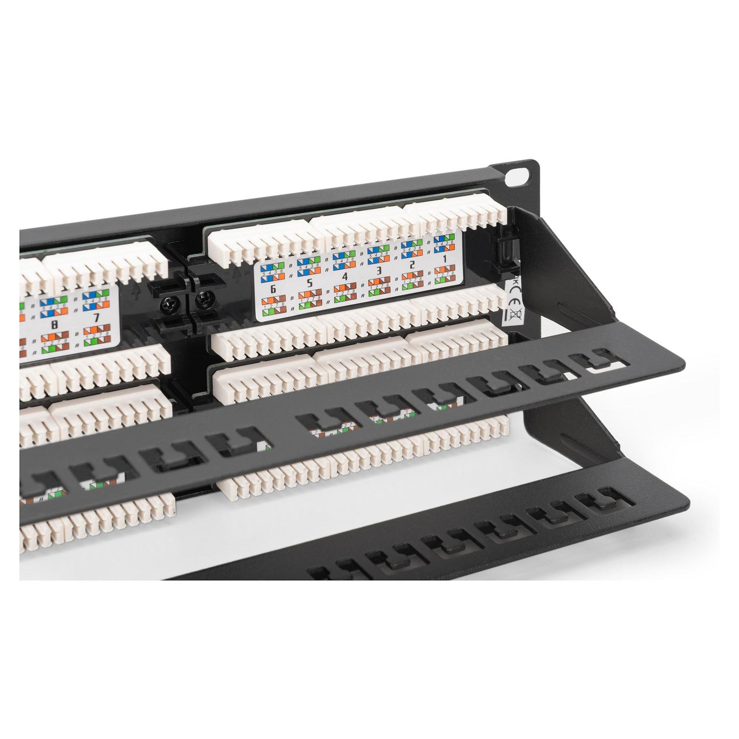 DIGITUS Patchpanel 2HE 48-Port Cat6 ungeschirmt schwarz