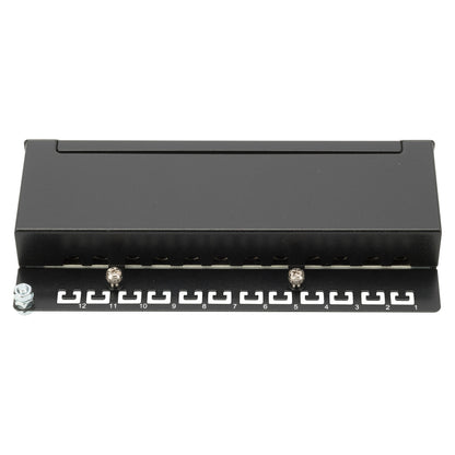 DIGITUS Patchpanel 1HE 12-Port Cat6A geschirmt schwarz