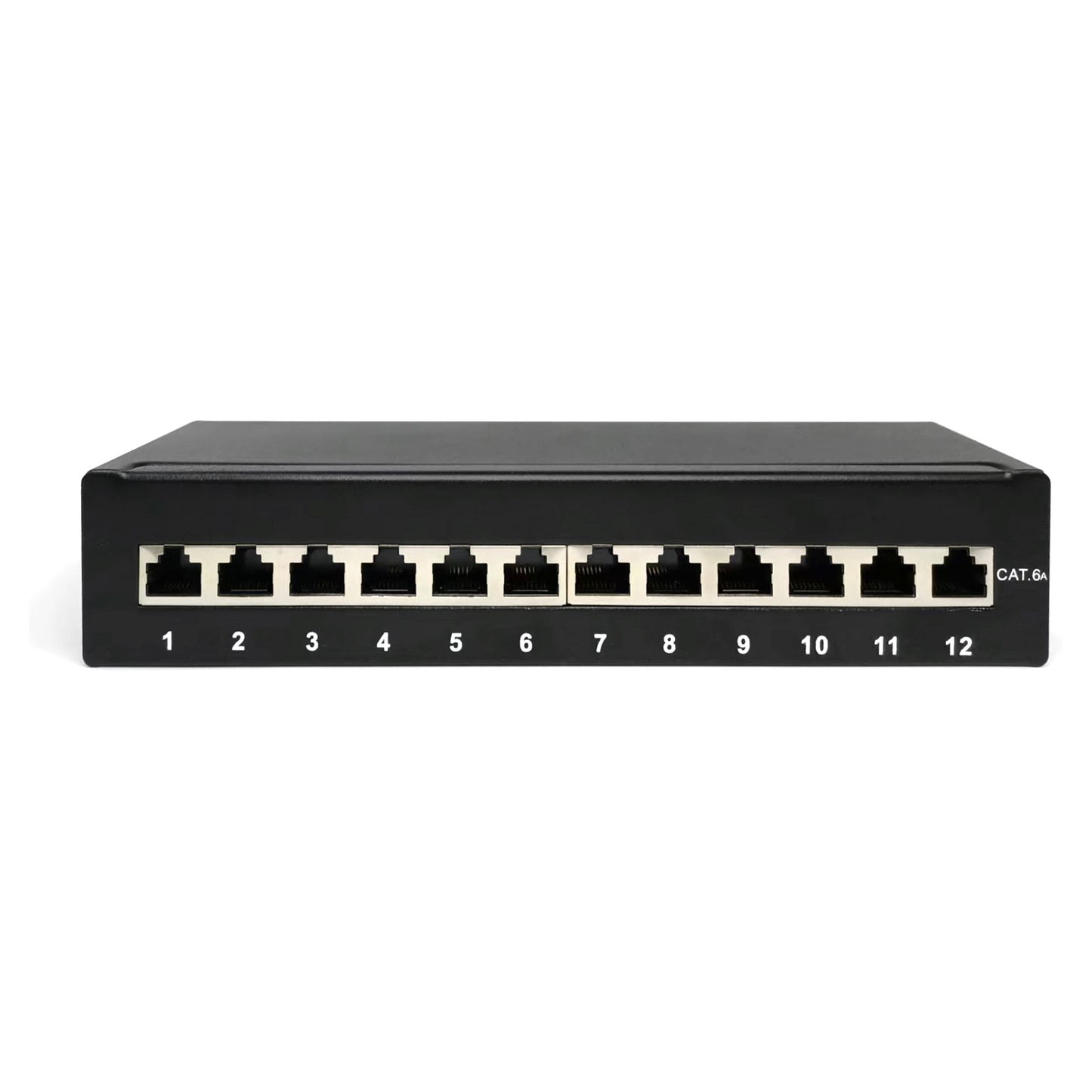 DIGITUS Patchpanel 1HE 12-Port Cat6A geschirmt schwarz
