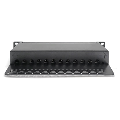 DIGITUS Cat.6A Patch Panel, geschirmt, 12-Port, 10",schwarz