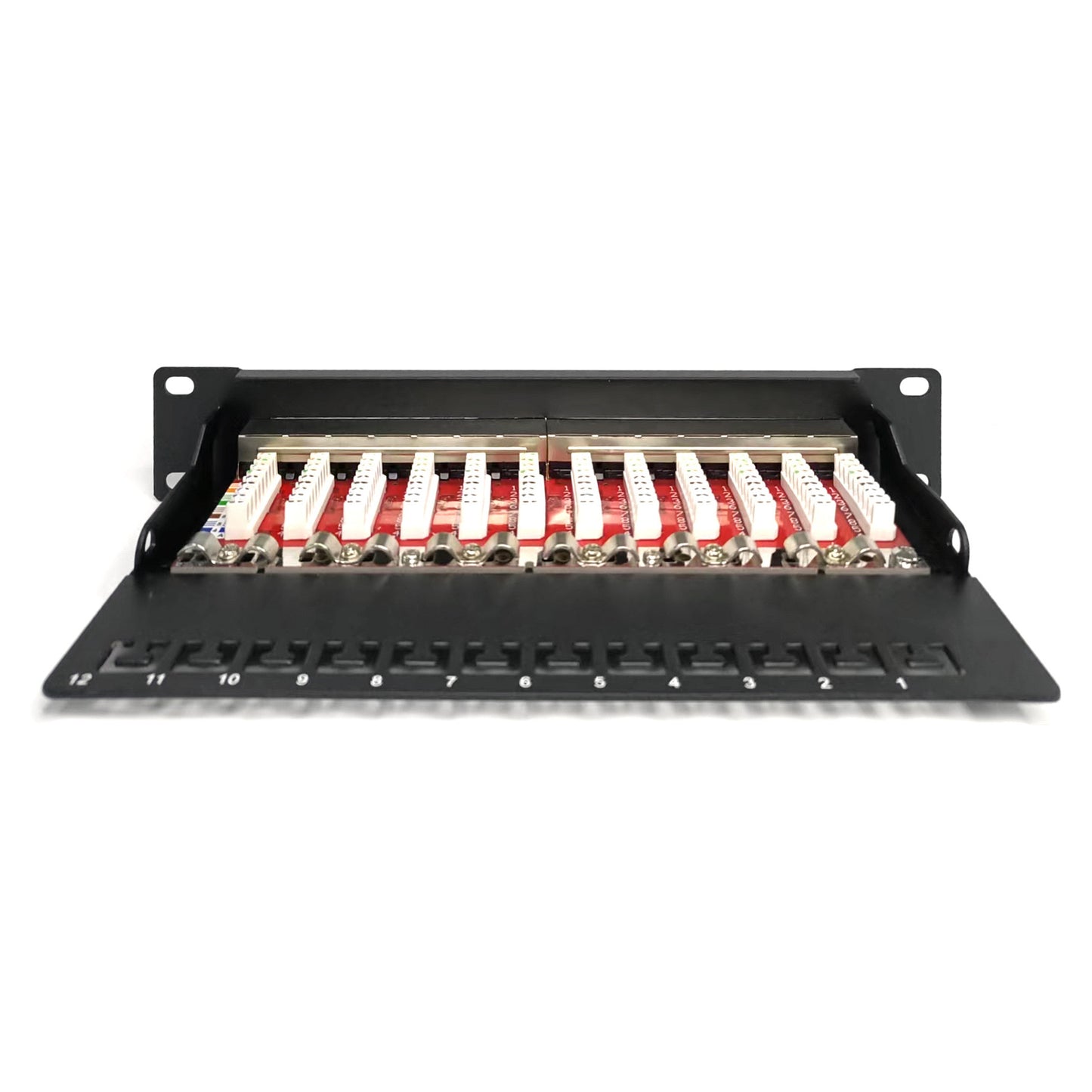 DIGITUS Cat.6A Patch Panel, geschirmt, 12-Port, 10",schwarz