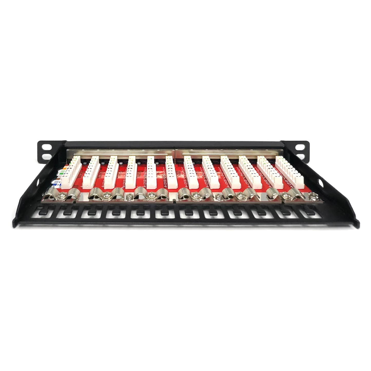 DIGITUS Patchpanel 10" Cat6A 12x RJ45 0,5HE geschirmt schw