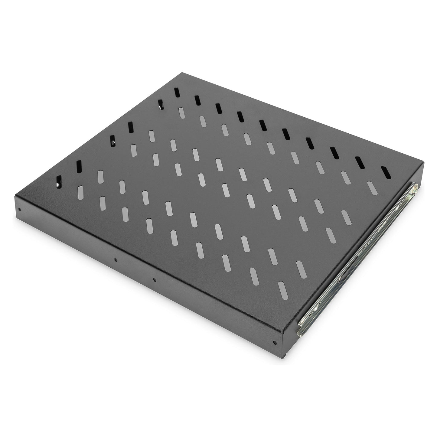 DIGITUS Fachboden 1HE 30x483x385mm bis 25kg schwarz auszieh