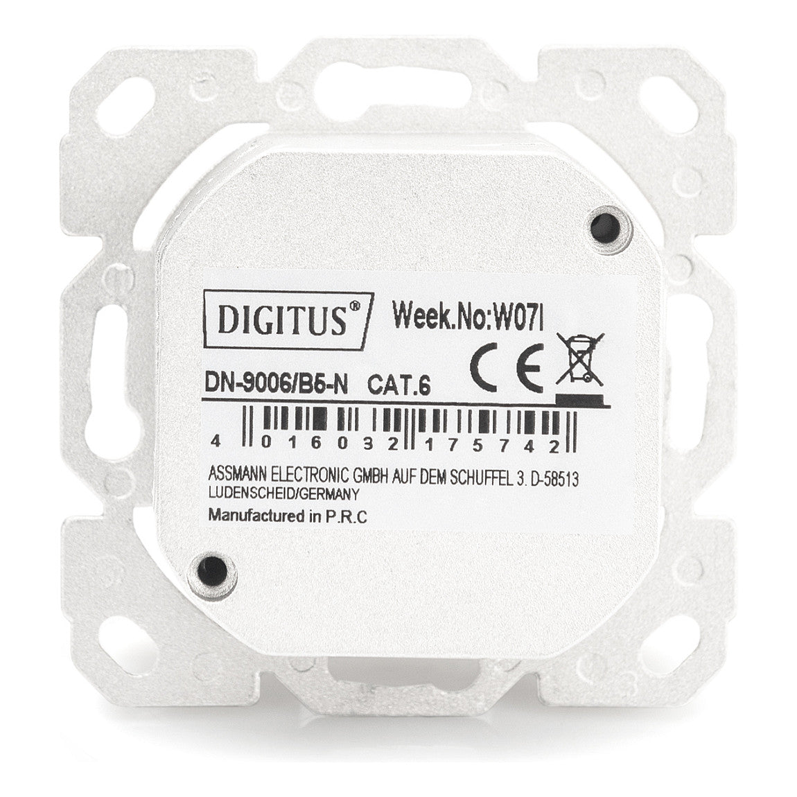 DIGITUS Aufputzdose Cat6 2xRJ45 geschirmt 5er Set weiss