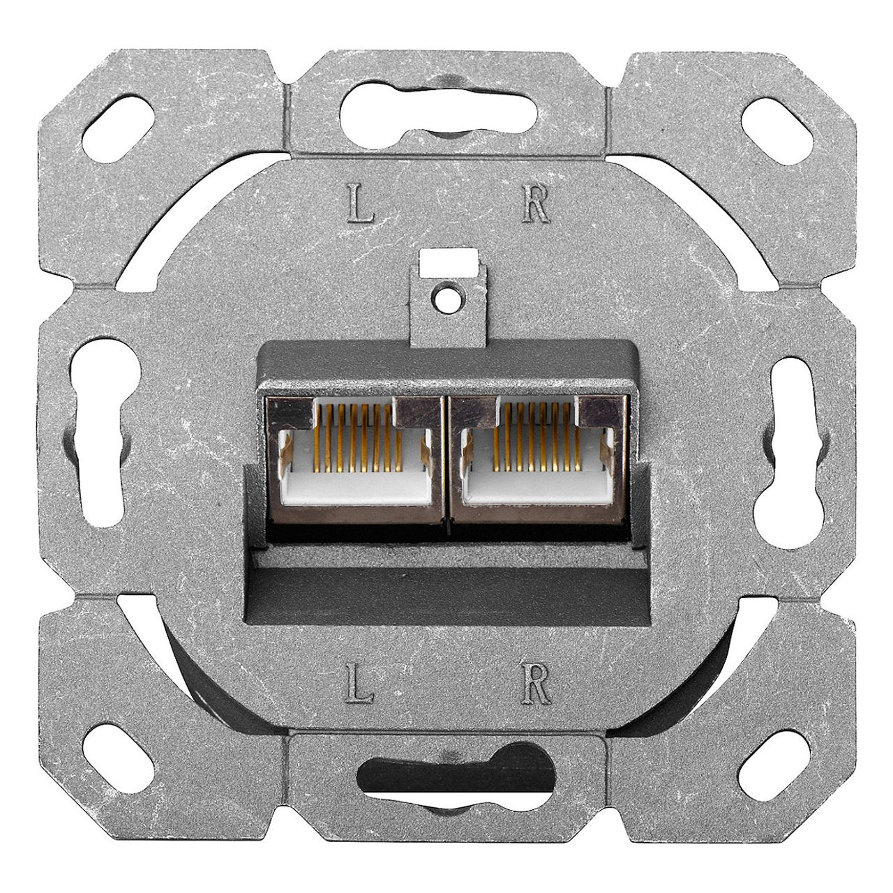 DIGITUS RJ45Dose Cat6 2xRJ45 geschirmt Aufputz Signalweiß