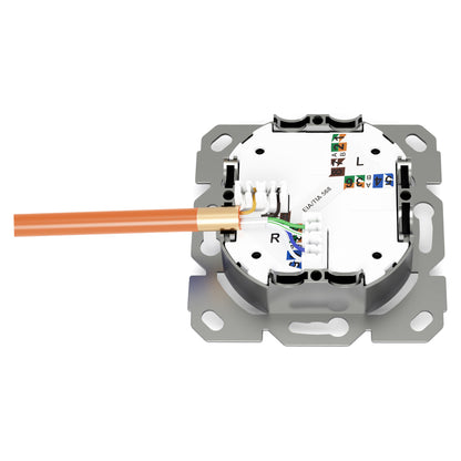 DIGITUS Netzwerkdose CAT 6A Klasse EA geschirmt 1xRJ45 weiß