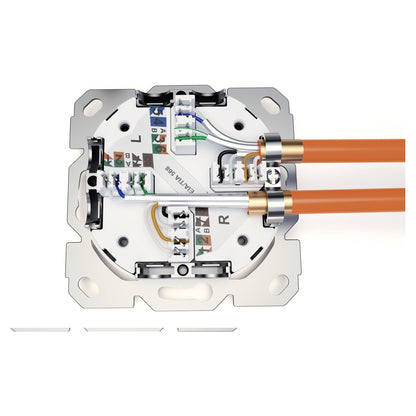 DIGITUS Netzwerkdose CAT 6A EA geschirmt 2xRJ45 weiß