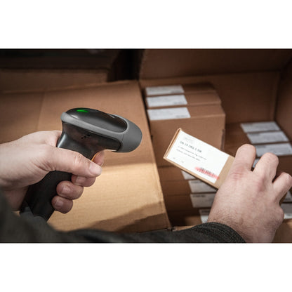 DIGITUS Barcode Handscanner 1D/2D Kabel QR-Code grau