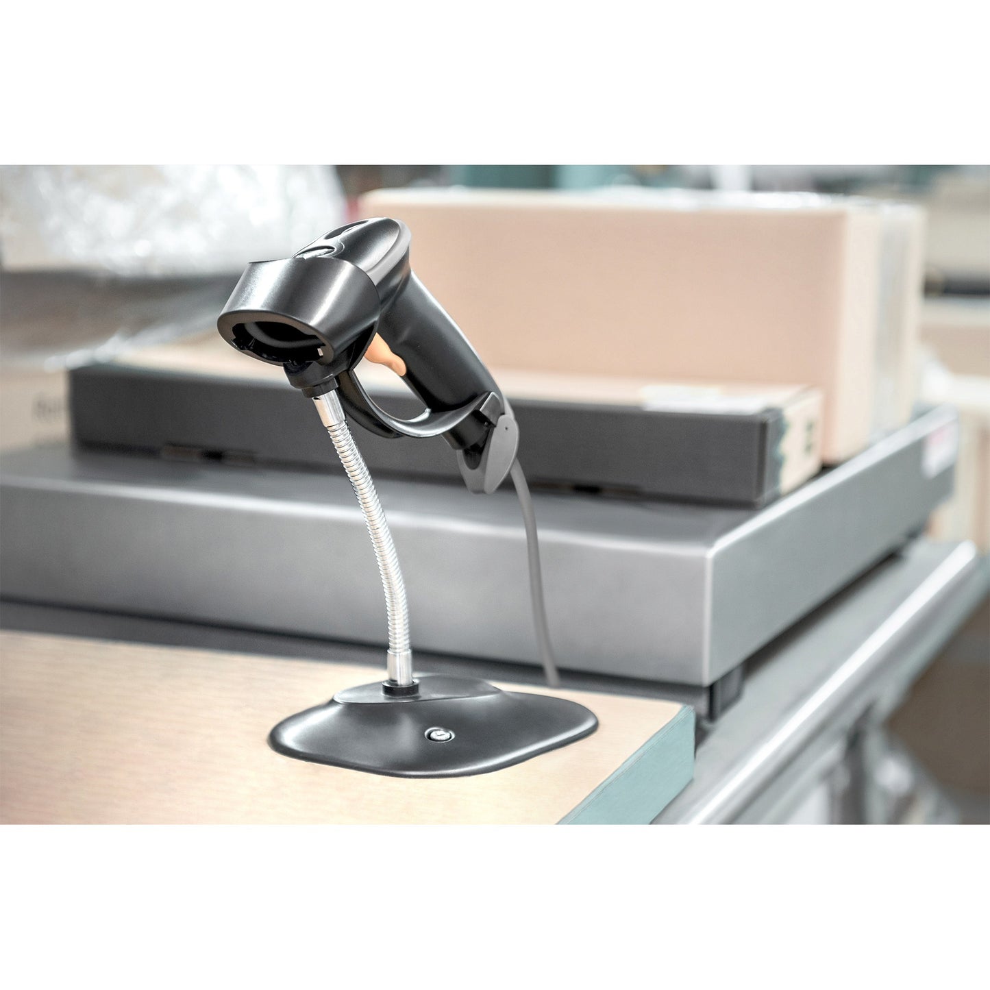 DIGITUS Barcode Handscanner 1D/2D Kabel QR-Code grau
