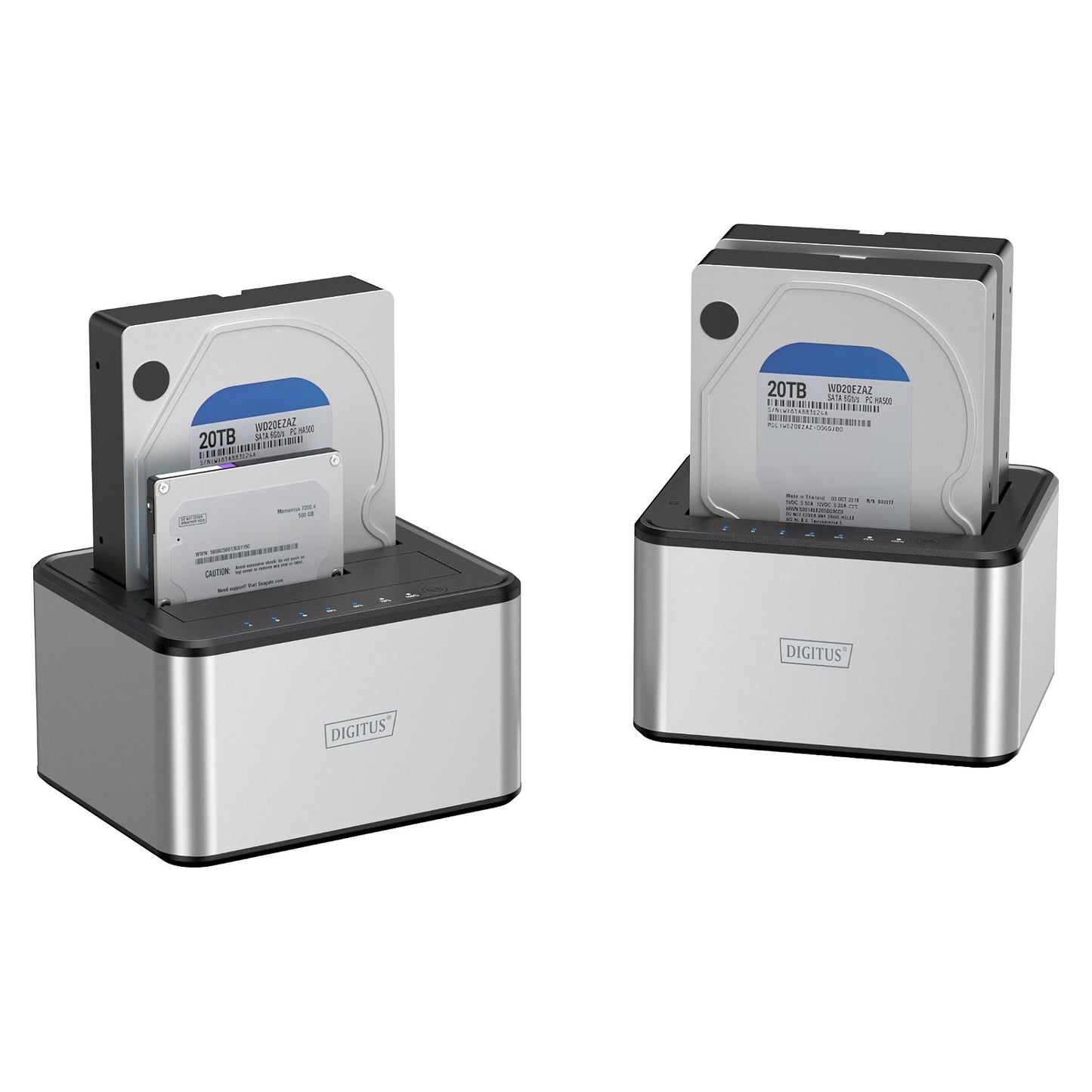 DIGITUS Docking USB ->2x 2,5"/3,5" SATA HHD, SSD silber