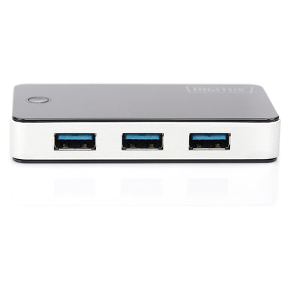 DIGITUS USB-Hub 4-Port 3.0->4xA3.0 m.Netzteil schwarz