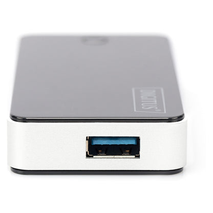 DIGITUS USB-Hub 4-Port 3.0->4xA3.0 m.Netzteil schwarz