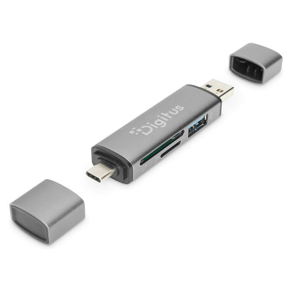 DIGITUS Reader USB-C + USB 3.0, SD + Micro SD + USB3.0 OTG