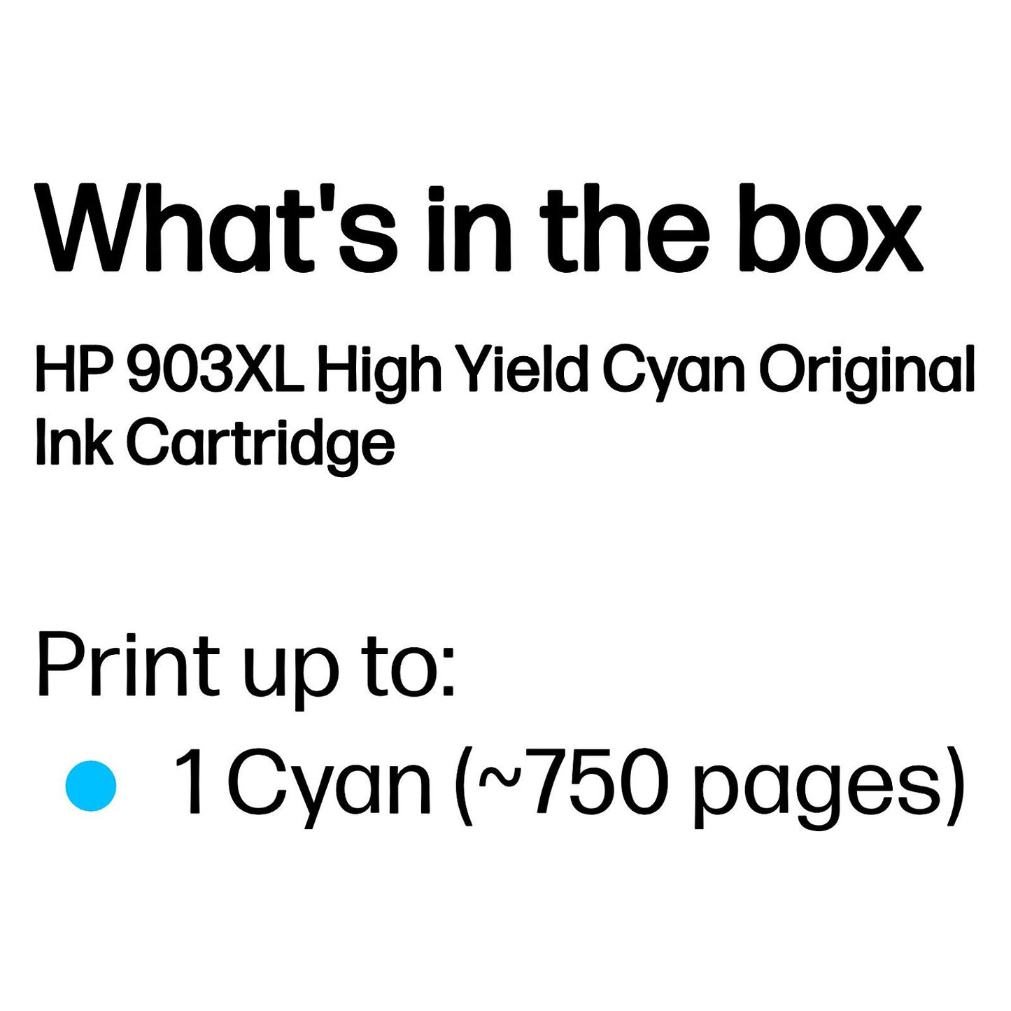 HP 903XL original Ink cartridge T6M03AE BGX Cyan High Yield 825 Pages