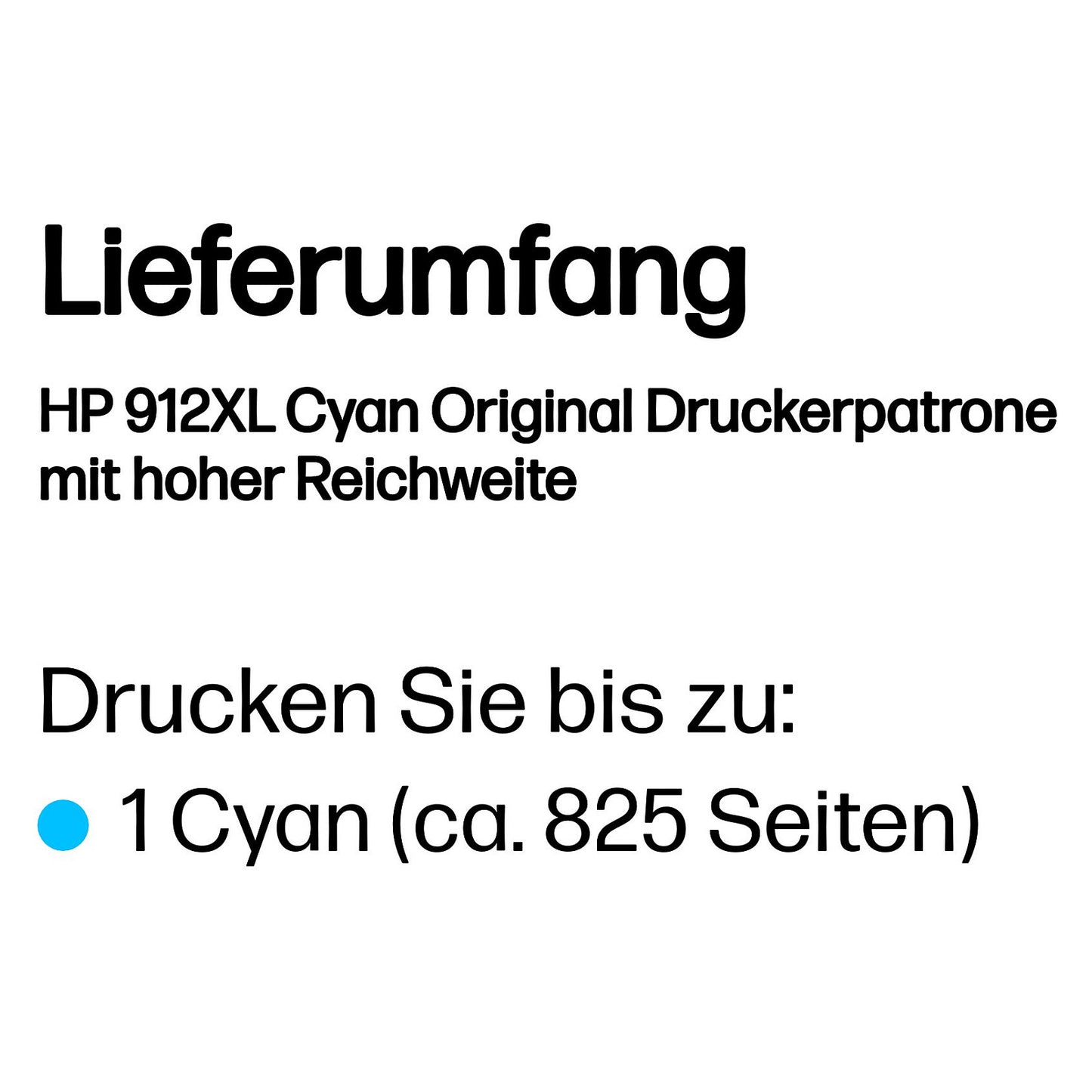 HP 912XL High Yield Cyan Ink