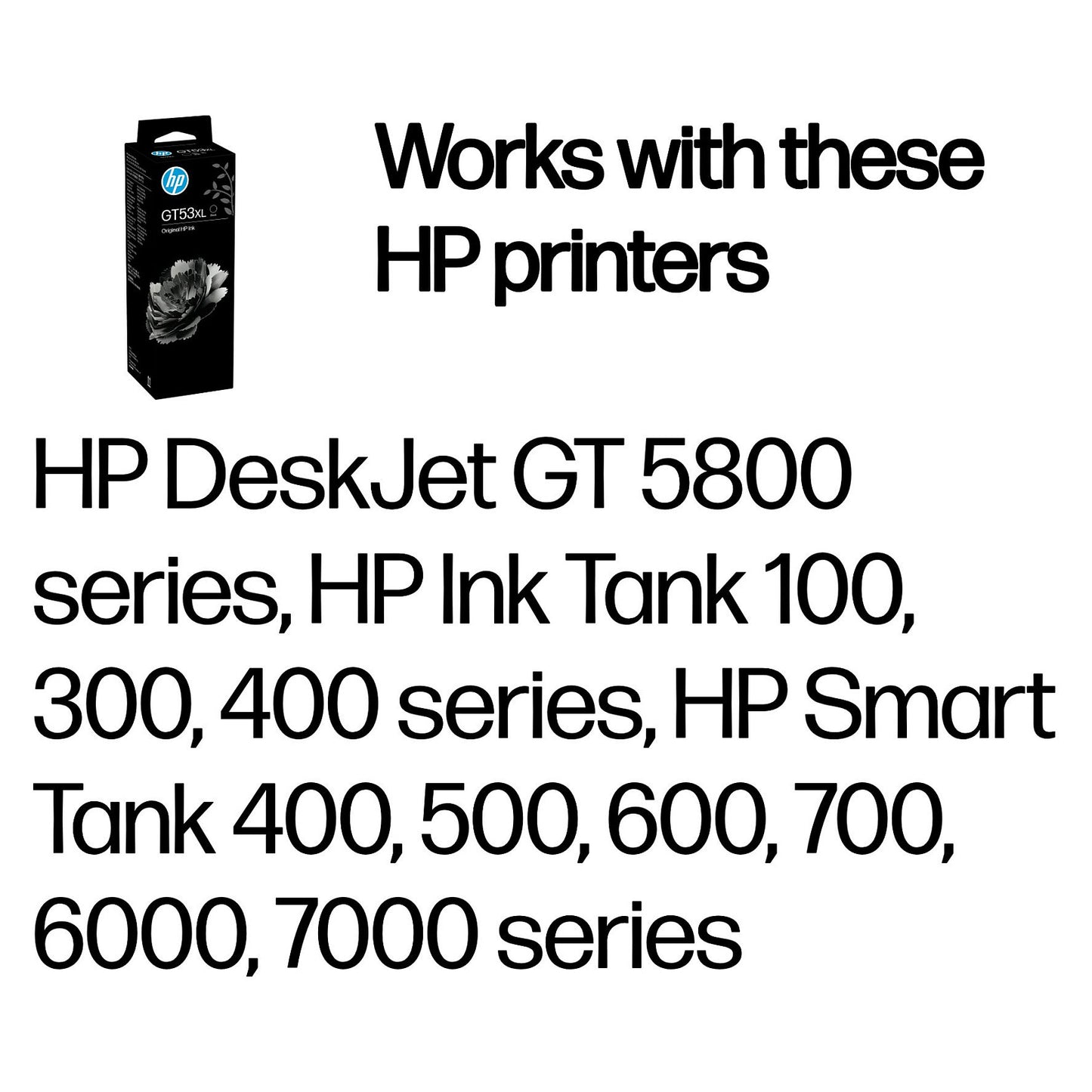 HP GT53 135ml Black Original Ink Bottle