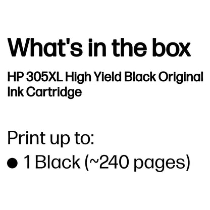 HP 305XL High Yield Black Original Ink Cartridge