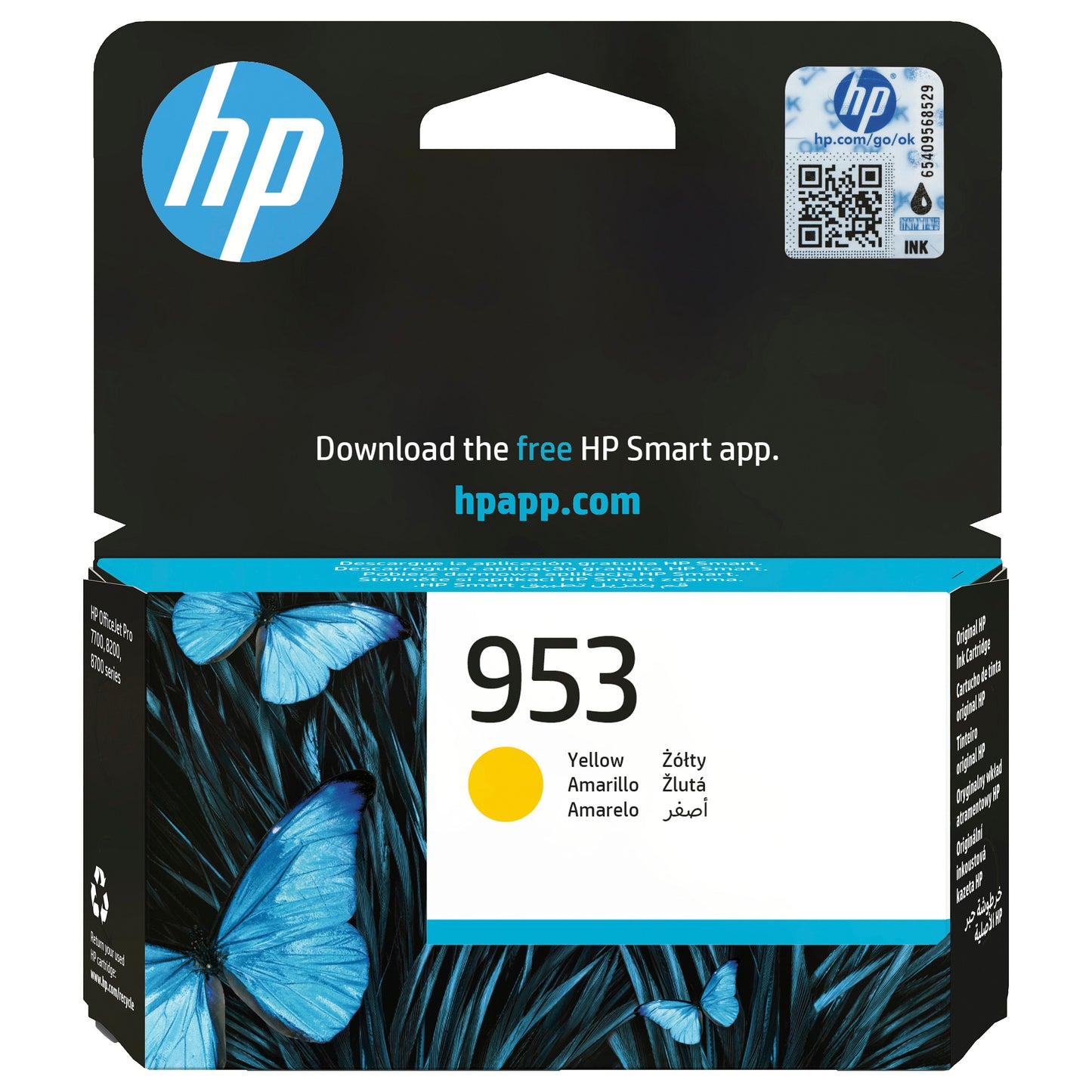 HP 953 original Ink cartridge F6U14AE BGX Yellow 700 Pages