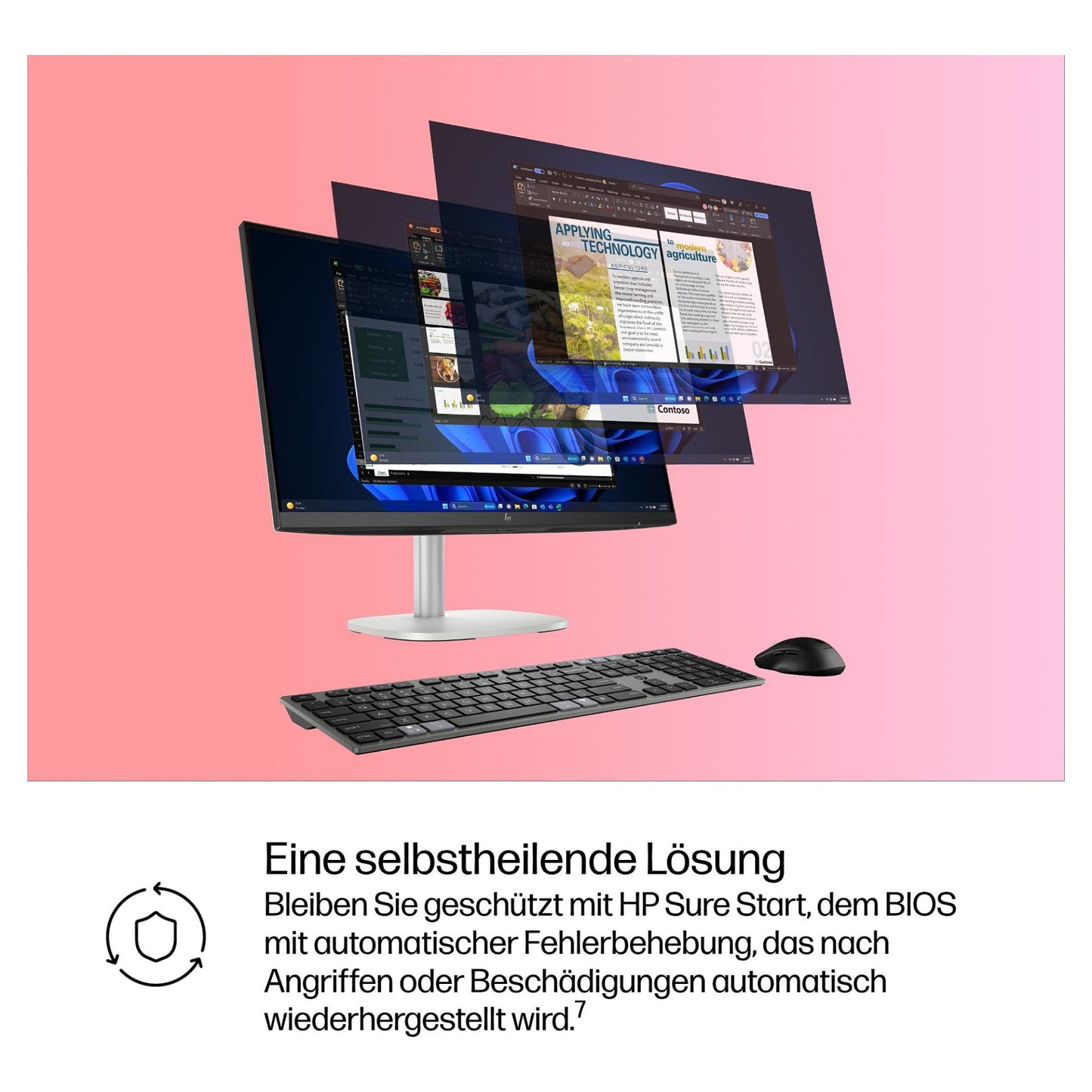 HP Elite Studio 8 AiO Intel Core Ultra 7 265 60,45cm 23,8Zoll FHD 32GB 1TB/SSD W11P 3J Gar (DE)