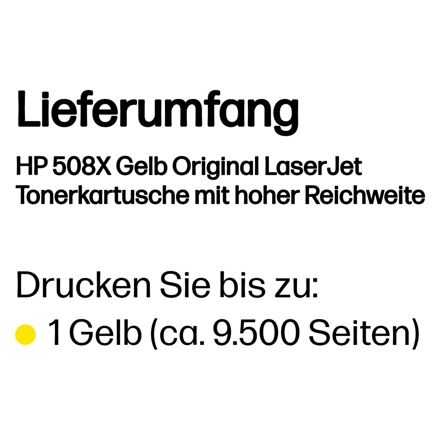 HP 508X original Toner cartridge CF362X yellow 9.500 pages high capacity