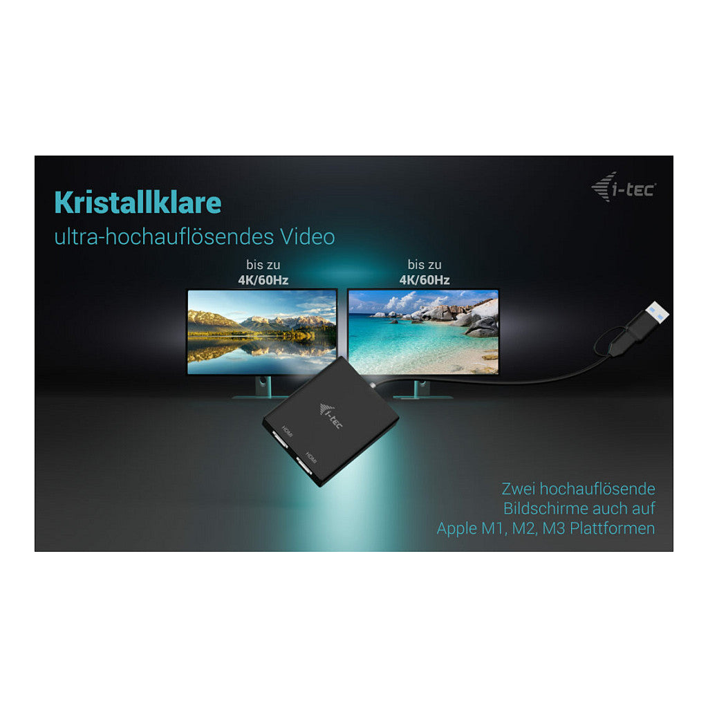 I-TEC USB-A/C 2X HDMI ADAPTER