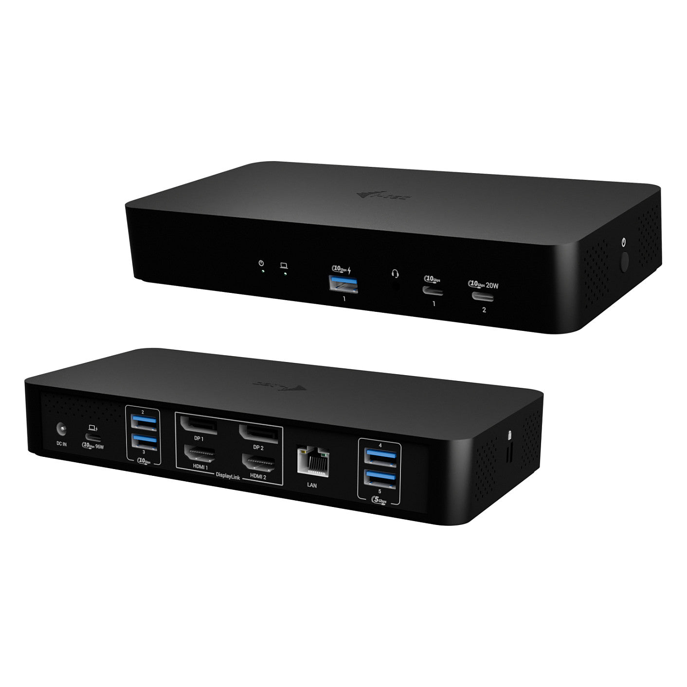 I-TEC Universal Intelligent Dual Display DS 2xHDMI 2xDP 1xGLAN 2xUSB-C Gen2 3xUSB-A Gen2