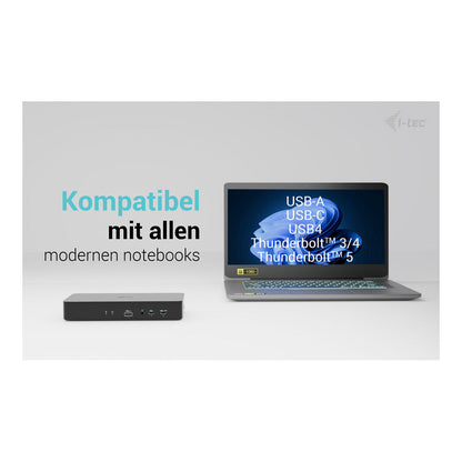 I-TEC Universal Intelligent Dual Display DS 2xHDMI 2xDP 1xGLAN 2xUSB-C Gen2 3xUSB-A Gen2