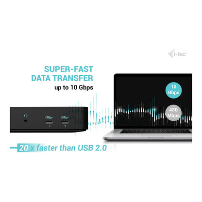 I-TEC USB-C Intelligent Triple Display Docking Station 1xHDMI 2xDP 1xGLAN 2xUSB-C Gen2