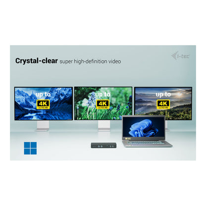 I-TEC USB-C Intelligent Triple Display Docking Station 1xHDMI 2xDP 1xGLAN 2xUSB-C Gen2