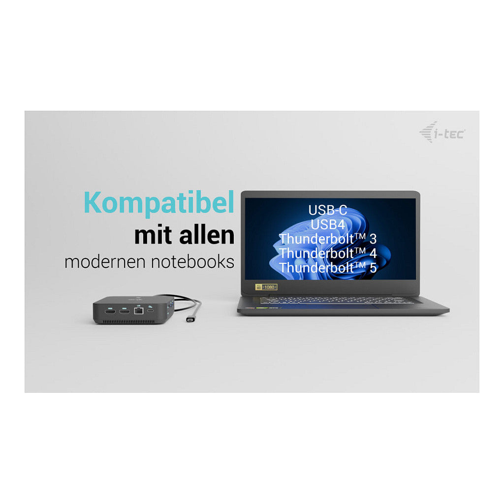 I-TEC USB-C DS 2 x HDMI 1x DP 1x GLAN 1x USB-C 3.2 3x USB-A 3.2 2x USB 2.0 1x 3.5mm Audio