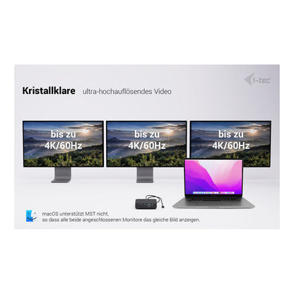 I-TEC USB-C DS 2 x HDMI 1x DP 1x GLAN 1x USB-C 3.2 3x USB-A 3.2 2x USB 2.0 1x 3.5mm Audio