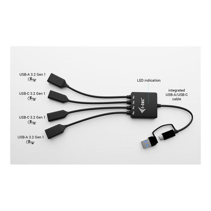 I-TEC USB-C/USB-A Cable HUB 4 port 2x USB-C 3.2 Gen 1 2x USB-A 3.2 Gen 1