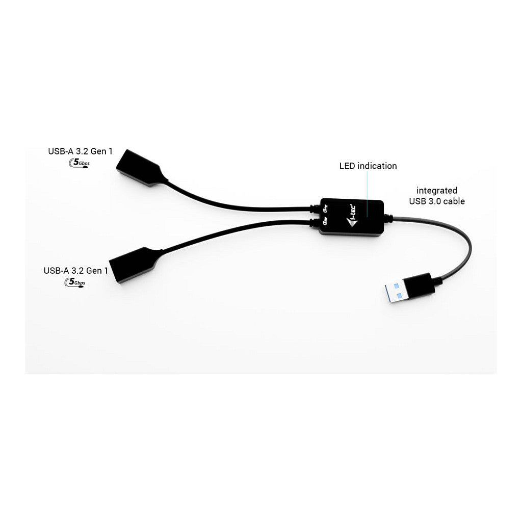 I-TEC USB-A Cable HUB 2 port 2x USB-A 3.2 Gen 1