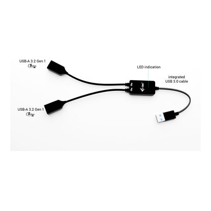 I-TEC USB-A Cable HUB 2 port 2x USB-A 3.2 Gen 1