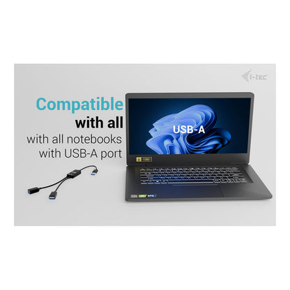 I-TEC USB-A Cable HUB 2 port 2x USB-A 3.2 Gen 1