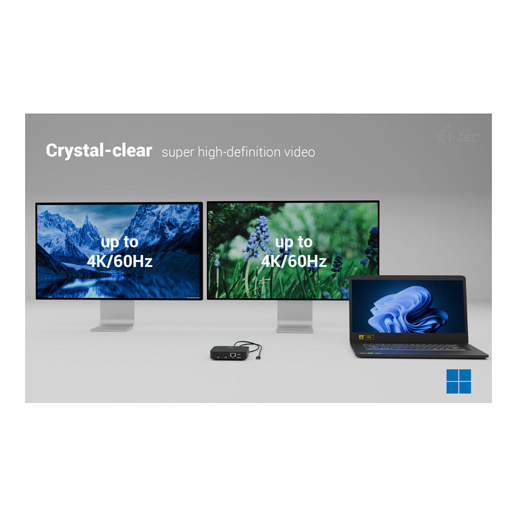 I-TEC USB-C Dual HDMI DS 2x HDMI 1x GLAN 2x USB-A 3.2 2x USB 2.0 1x USB-C Gen2 1x USB-C