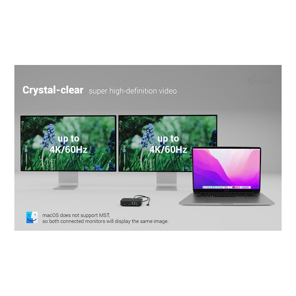I-TEC USB-C Dual HDMI DS 2x HDMI 1x GLAN 2x USB-A 3.2 2x USB 2.0 1x USB-C Gen2 1x USB-C