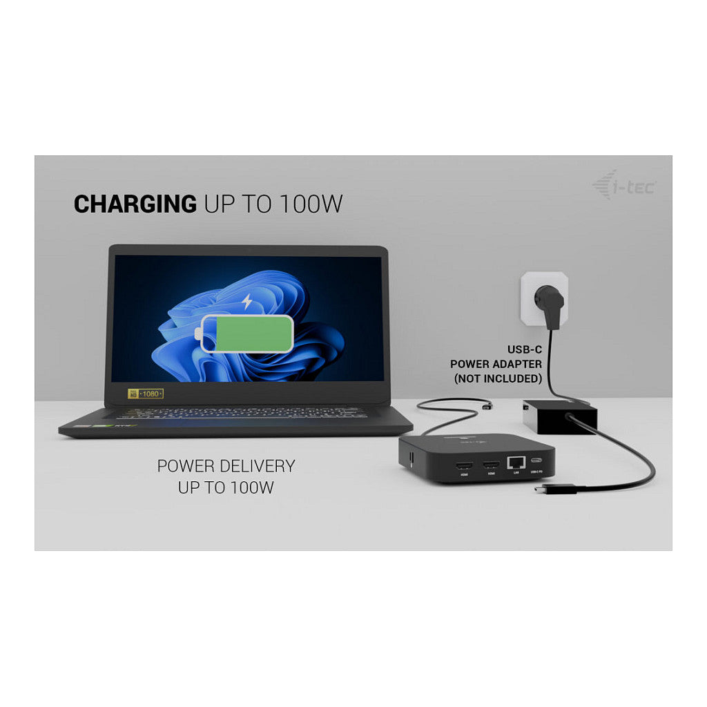 I-TEC USB-C Dual HDMI DS 2x HDMI 1x GLAN 2x USB-A 3.2 2x USB 2.0 1x USB-C Gen2 1x USB-C