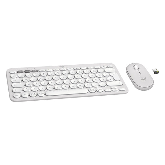 Logitech Pebble 2 Combo Set, Weiß, Kabellos, Deutsch, 920-012204