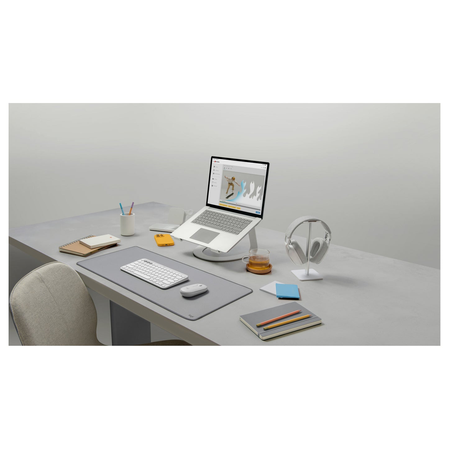 Logitech Pebble 2 Combo Set, Weiß, Kabellos, Deutsch, 920-012204