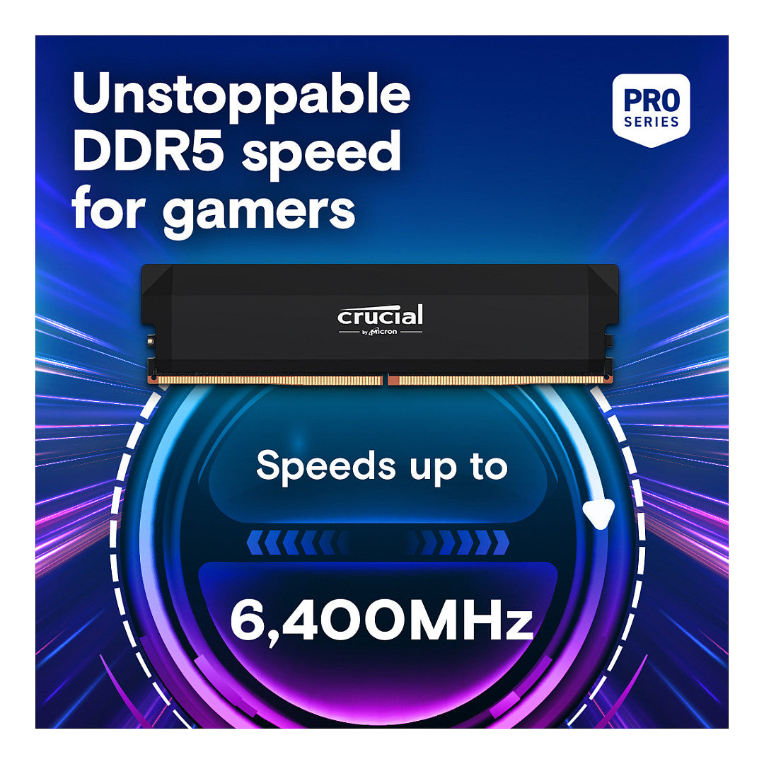 64 GB Crucial Pro Overclocking [2x32GB 6400MHz DDR5 CL40 UDIMM]
