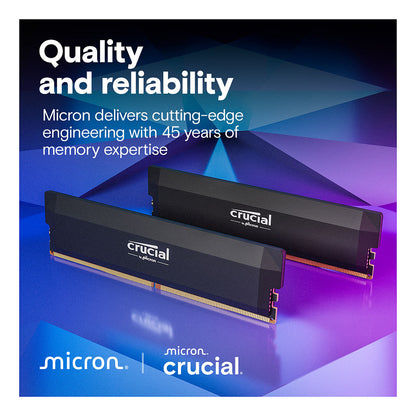 64 GB Crucial Pro Overclocking [2x32GB 6400MHz DDR5 CL40 UDIMM]
