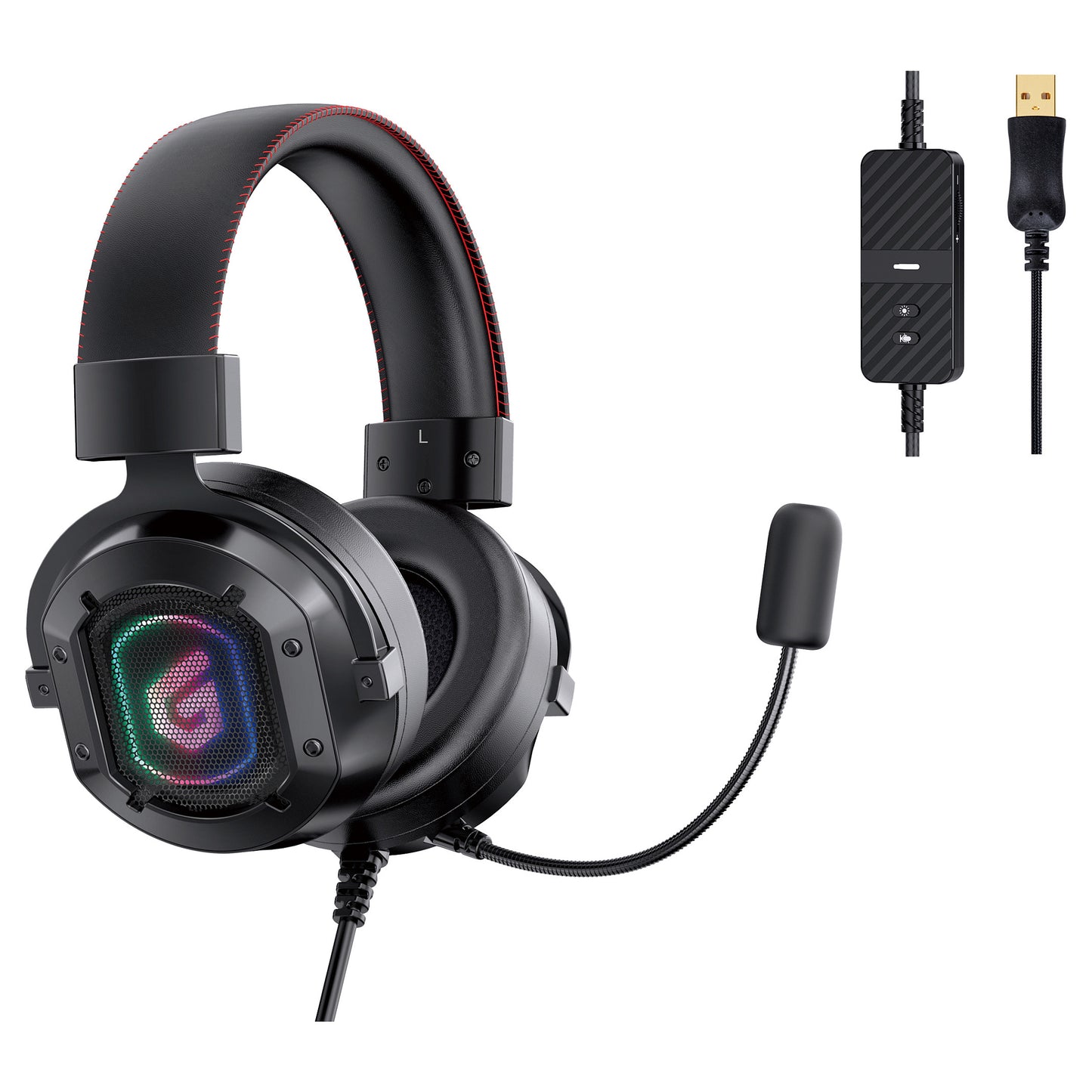 CONCEPTRONIC Gaming Headset USB Mikro,7.1,int.Bed. 2.2m sw
