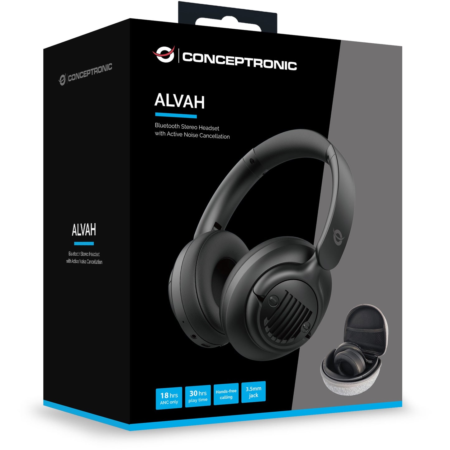 CONCEPTRONIC Headset Wireless BT 5.4 Stereo o.Bügel 25Std sw