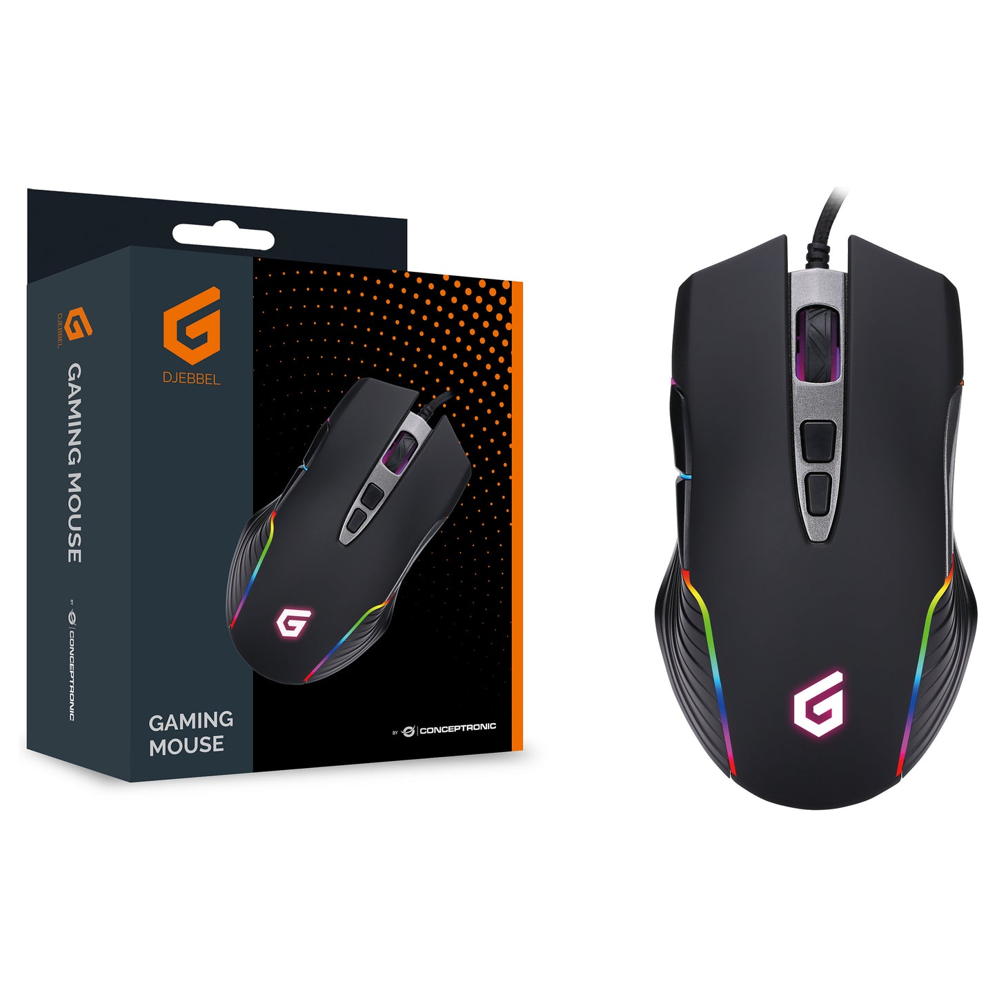 CONCEPTRONIC Gaming USB Maus, 7200 DPI, IC sensor,DJEBBEL03B