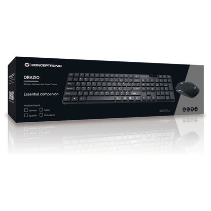 CONCEPTRONIC Wireless Tastatur + Maus,Layout deutsch schwarz